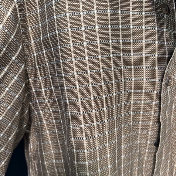 Ermenegildo Zegna Men's Brown Checkered Shirt M - Picture 2 of 9